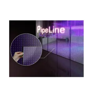 Durevole montaggio superficiale flessibile Transparentes Led con pellicola a pannello sottile Led Video Wall trasparente Led schermo interno 1 pz 2.5mm