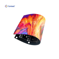 Canbest Pantalla LED Curva Flexible de 1.2mm 1.8mm para Video Wall, Panel de Módulo LED de Silicona Suave P0.9 P2, Pantalla LED Interior