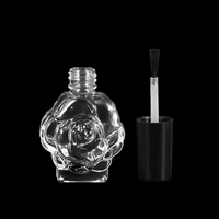 Bon prix, couleur personnalisée disponible, vente en gros, flacon vide en verre de 10 ml en forme de rose avec pompe à bille et bouchon