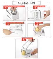 Multifunctionele handmatige plastic keuken aardappelchips- en groentesnijder