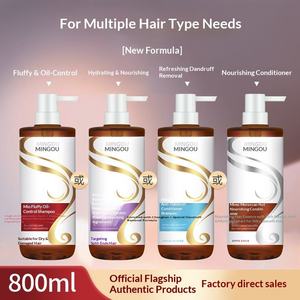 MINGOU Ensemble <span class=keywords><strong>Shampooing</strong></span> et Après-<span class=keywords><strong>Shampooing</strong></span> Hydratant Liquide <span class=keywords><strong>Extra</strong></span>-Large Unisexe Anti-Pelliculaire Formule Lissante Contrôle du Sébum 800ml - Product Image 5