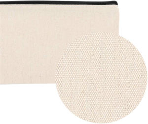 Изготовленный на заказ логотип печать хлопок холст Макияж сумка маленькие косметические сумки с молнией - Product Image 6