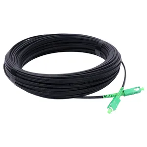 OEM/ODM preterminado FTTH drop cable FTTH Cable de caída de fibra óptica negro Cable de conexión Cable de caída preconectado