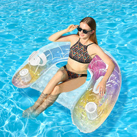 Fauteuil gonflable en forme de U avec auvent pare-soleil, siège flottant pour piscine, activité de loisirs aquatiques en extérieur