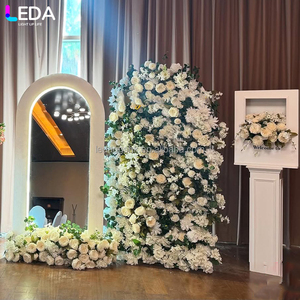 LEDA LED Welcome Sign Decor New Classic Modern Simple White Acrylic <b>Flower</b> <b>Box</b> Backdrop Two-piece Set for Wedding - Product Image 2