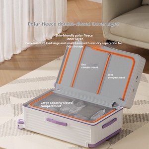 Maleta giratoria ancha de lujo con marco de PC Cerradura <span class=keywords><strong>TSA</strong></span> <span class=keywords><strong>Cierre</strong></span> de poliéster impermeable Gran capacidad para viajes - Product Image 2