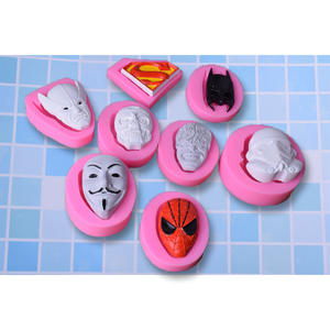 Tendencia silicona Fondant <span class=keywords><strong>Superman</strong></span> Anime imagen molde pastel decoración herramienta para arcilla polimérica Chocolate Cupcakes y dulces - Product Image 6
