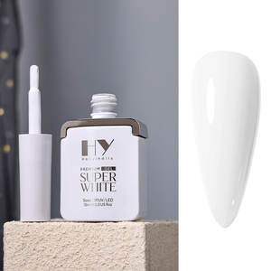 Gel UV Hanyi Premium sans HEMA, plusieurs tailles, flacon grande capacité, gel polonais personnalisé OEM, gel polonais super blanc, hyper noir - Product Image 5