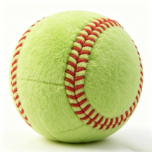 Llavero de peluche personalizado de softbol, juguete de peluche de softbol con forro de malla, almohada de softbol verde - Product Image 4