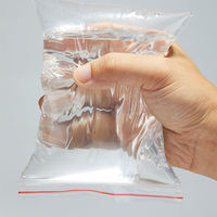 Polysmarts Impression Personnalisée Étanche Transparent Transparent PE Sac à Fermeture Éclair Tous les Types Taille Rouge Pochettes à Fermeture Éclair Latérale PE Sac Ziplock