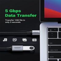 Câble d'extension USB UGREEN US115, rallonge USB, câble d'extension USB 3.0, câble de données en nylon tressé pour PC, mâle vers femelle