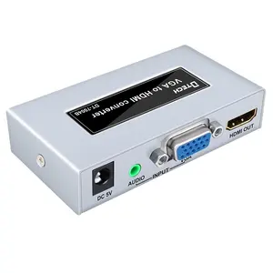 DTECH-adaptador HDMI VGA 1080P, Convertidor HDMI macho a VGA hembra, Convertidor de Audio y vídeo VGA a HDMI