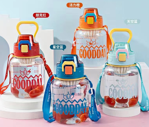 Excellente fabrication, gobelet à eau <span class=keywords><strong>GOODDAY</strong></span> en plastique de 650 ml avec poignée et paille pour les enfants, pour les sorties, le camping et les voyages - Product Image 2