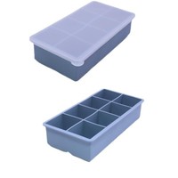 Bac à glaçons en silicone personnalisable à 8 cavités, démoulage facile, moule à glace rectangulaire fait maison