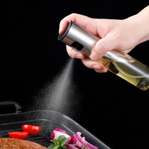 304 Stainless Steel <b>Spray</b> Bottle Press Type Glass Oil Vinegar Sprayer Kitchen Cooking Leak Proof <b>Set</b> Of 3 - Product Image 2