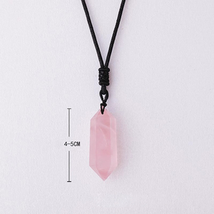 Pendentif en <span class=keywords><strong>cristal</strong></span> naturel double pointe poli, pierre énergétique, bijou, collier en <span class=keywords><strong>cristal</strong></span> pour la portée - Vente en gros - Product Image 2