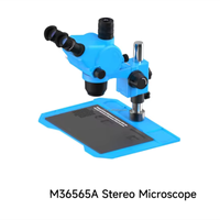 Réparation de téléphones mobiles avec microscope stéréo à haute magnification à 3 yeux et mise au point synchronisée de 1/2X CTV M36565A