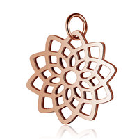 Pendentifs pour hommes en acier inoxydable, breloques Hamsa, pendentifs creux en forme de fleur de lotus, pendentifs en métal avec motif de paume, de yoga et de fleur OM