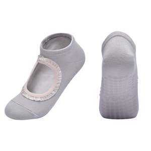 Femmes Ronde Dentelle Stringy Selvedge Yoga Coton Peigné Antidérapant Danse Collants Fitness Pilates Chaussettes - Product Image 6