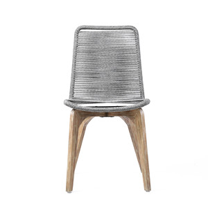 Set di due 18 \ "grigio legno massiccio sedie da pranzo all'aperto modello HMS - Product Image 3