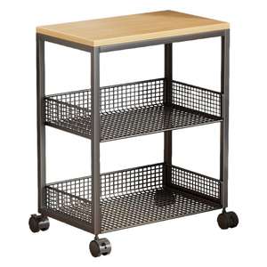 Rack en fer multifonctionnel à roulettes sur pied pour la vaisselle Organisateur de cuisine domestique Épices - Product Image 5