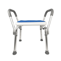 Chaise de douche ZS CARE KY-1105A-1 avec accoudoirs de sécurité pour salle de bain et toilettes, support de mobilité pour personnes à mobilité réduite, robuste et légère, capacité 150 kg