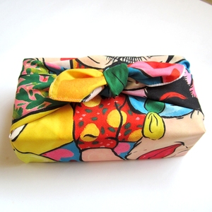 Furoshiki di cotone organico <span class=keywords><strong>giapponese</strong></span> <span class=keywords><strong>Bandana</strong></span> quadrata stampata Logo personalizzato alla moda di vendita caldo della fabbrica - Product Image 6