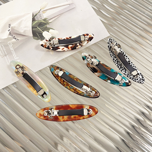 Pasadores de Pelo Coreanos de Acetato de 7*2cm, Personalizados, Decorativos, al por Mayor, con Forma de Gota de Agua, Lisos, para Niños, para Fiestas de Mujeres, Ai Tong - Product Image 5