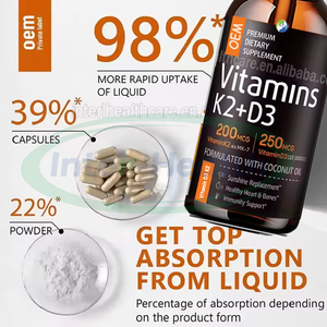 Ausreson OEM 60ml Vitamina D3 K2 Suplementos líquidos Soporte inmunológico Vitamina D3 K2 Gotas con aceite Omega 3 - Product Image 3