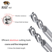Pisau Frais 3 Mata Potong Ekstra Panjang untuk Aluminium 3-8mm Ujung Rata Efisiensi Tinggi dengan Tangkai Lurus OEM/ODM
