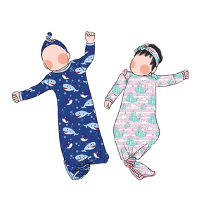 Little Glow Kid Boutique – Nouveaux gigoteuses à manches longues pour nouveau-nés, combinaisons nouées et barboteuses pour enfants à prix réduit - Product Image 2