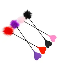 Sexy bondage Feather fruste Feather Silicone Spanking Paddle flirtare Feather Tickler Flogger giochi per adulti