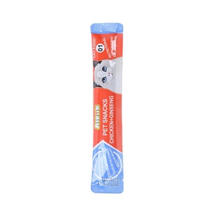 Golosinas para mascotas de calidad 2025, comida húmeda para gatos con sabor a pollo y huevas de pescado, tiras de golosinas para gatos de calidad asegurada - Product Image 5