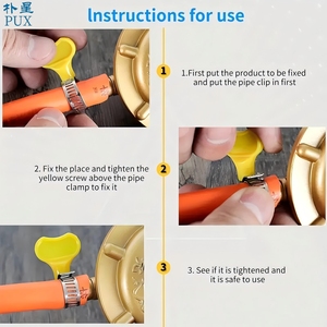 Kim loại thép không gỉ bướm xử lý Hose Clip có thể điều chỉnh Kẹp Vòng Bolt kẹp - Product Image 6