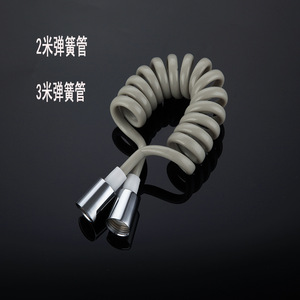 Pu Spring Hose 1/2 In Stainless Steel Connector Flexible Shower Hose For Bathtub Accessories - Product Image 2