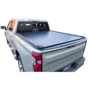 Sıcak satış alüminyum silindir kapağı Pickup rulo manuel üst geri çekilebilir Roll Up pikap kasası kapağı 2022 için Chevrolet Silverado pickup