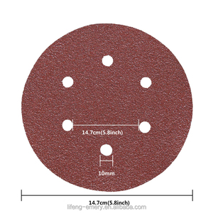 Disco Abrasivo de Óxido de Aluminio Rojo Diamante con Velcro, Disco de Lijado de 4 <span class=keywords><strong>Pulgadas</strong></span>, Grano 40 OEM # -2000 #   Garantía de 3 años personalizable - Product Image 2