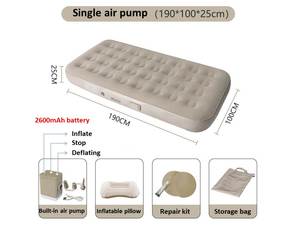 Tự động Inflatable Giường Chống ẩm Mat nệm không khí di động có thể gập lại cho cắm trại với túi lưu trữ - Product Image 5