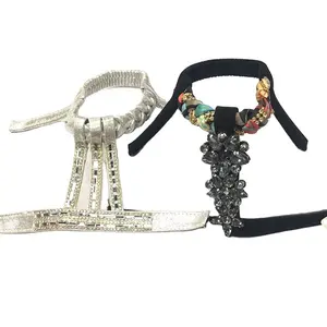 Yarı mamul el yapımı elmas tasarım ayakkabı üst taklidi dekorasyon PU malzeme çiçek gibi kadın sandal üst