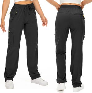 <strong>Womens</strong> Summer Mid Hiking <strong>Pants</strong> Quick Dry UPF 50 Lightweight Travel Golf <strong>Cargo</strong> Safari Zipper Pockets 90% Polyester 10% Spandex - Product Image 2