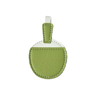 Porte-clés rond mignon simple avec logo imprimable accessoire en forme de planche de ping-pong porte-clés porte-clés en cuir PU