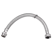 Meilleure Vente Tuyau d'Extension Flexible et Durable de 6 Pouces, Raccord de Ligne d'Eau SUS G1/2 Femelle G1/2 Mâle pour Robinet de Salle de Bain, Garantie 1 An