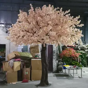 SPYHS19 맞춤형 로맨틱 오래 지속되는 장식 시뮬레이션 가짜 큰 꽃 나무 사쿠라 가지 인공 벚꽃 나무