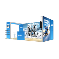 Boîte lumineuse rétroéclairée portable 10x20, réutilisable, avec logo personnalisé par sublimation, sans outil, pour la publicité et les salons professionnels