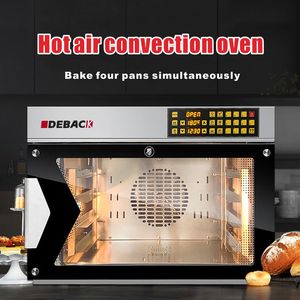 Four à convection à air chaud commercial portable à 4 plateaux, petit format, équipement de boulangerie avec fonction de torréfaction automatique pour le pain et les noix - Product Image 1