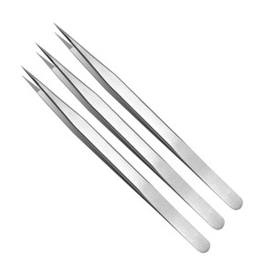 Stainless Steel Tweezers 17.5cm Pointed Precision Clamp For Mobile Phone Repair Tools Industry Use Antimagnetic Chrome Vanadium - Product Image 1
