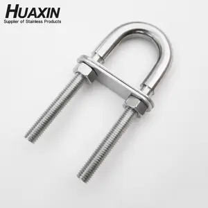 Kualitas tinggi a2 a4 stainless steel ss304/316 pipa penjepit u baut dengan dua mesin cuci dan kacang DIN3570 u baut