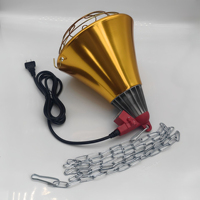 Cubierta de Lámpara de Aleación de Aluminio Dorada de Alta Eficiencia para Calefacción de Conejos, Modelo LZBS-300 de 1 kg, 1 Año de Garantía