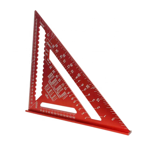 Équerre triangulaire en alliage d'aluminium 7'' 12'' pour charpentier, épaissie, pour le travail du bois 90° Équerre en L gravée au laser pour usage en menuiserie métrique - Product Image 4