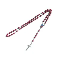 12 pièces de chapelets en bois parfumés aux pétales de rose rouge, croix du Pape Léon XIV, perles faites à la main, cadeaux d'anniversaire catholiques, boîtes religieuses pour la prière